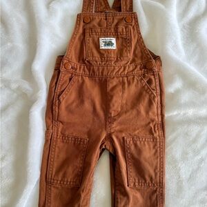 Old Navy Rust Brown Kids Overalls with Cargo Pockets - workwear originals
